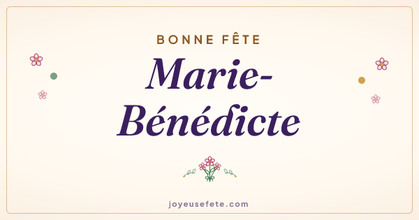 Image « Bonne fête Marie-Bénédicte » au format large