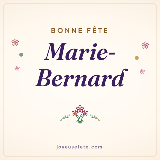 Image carrée « Bonne fête Marie-Bernard » pour WhatsApp