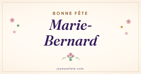 Image « Bonne fête Marie-Bernard » au format large