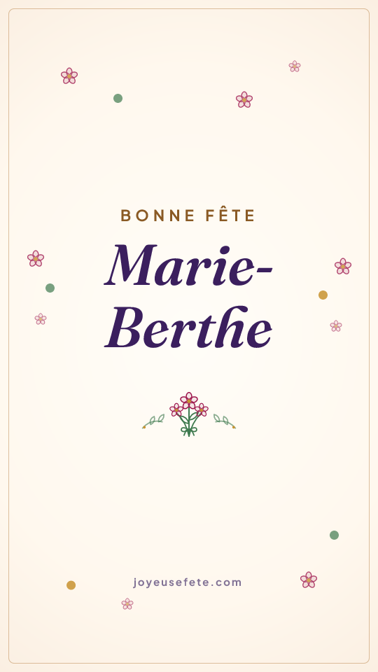 Image « Bonne fête Marie-Berthe » au format story