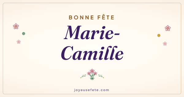 Image « Bonne fête Marie-Camille » au format large
