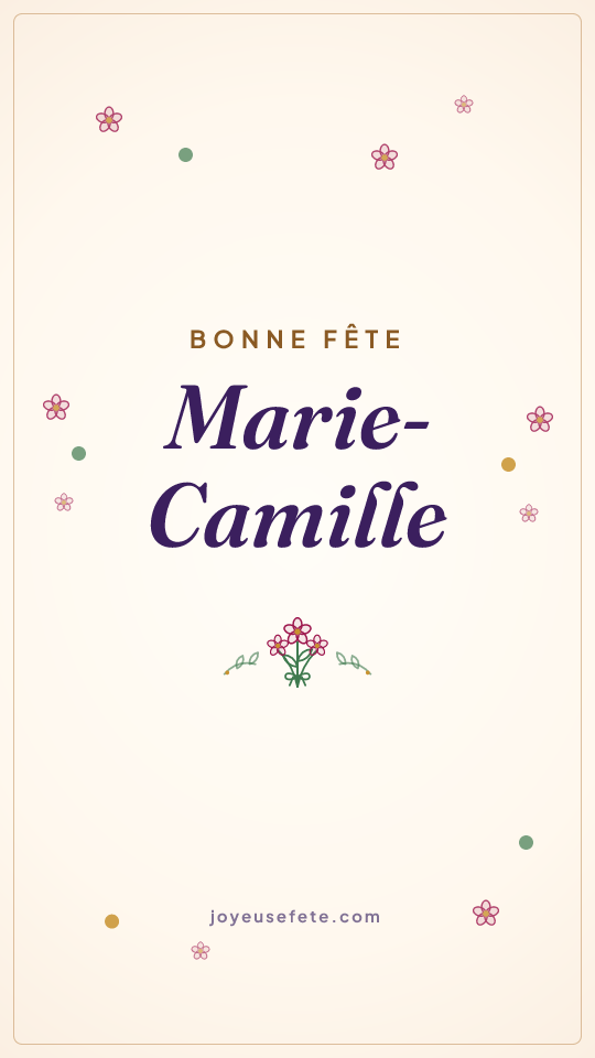 Image « Bonne fête Marie-Camille » au format story
