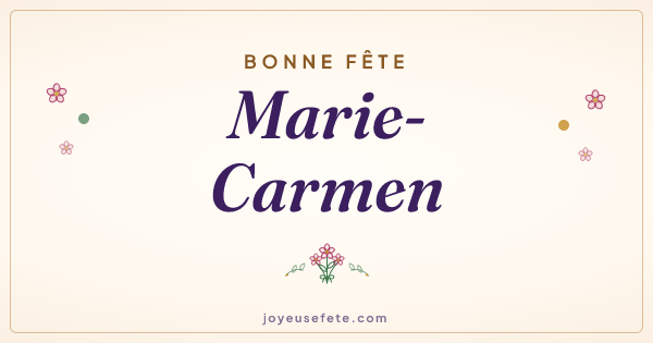 Image « Bonne fête Marie-Carmen » au format large