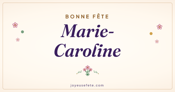 Image « Bonne fête Marie-Caroline » au format large