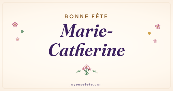 Image « Bonne fête Marie-Catherine » au format large