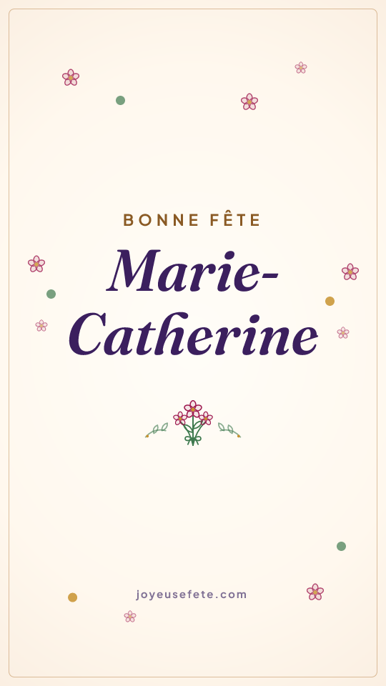 Image « Bonne fête Marie-Catherine » au format story