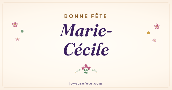 Image « Bonne fête Marie-Cécile » au format large