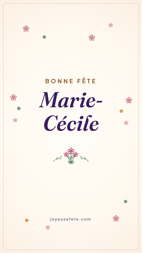 Image « Bonne fête Marie-Cécile » au format story