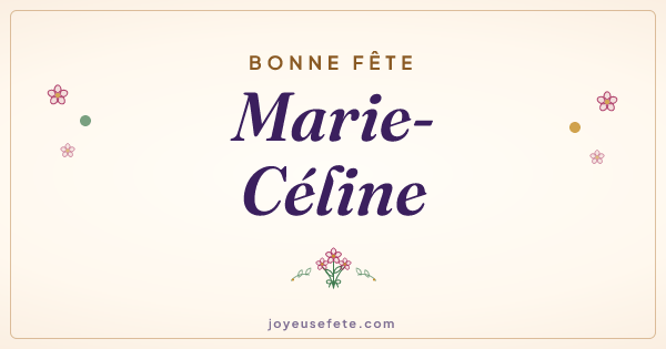 Image « Bonne fête Marie-Céline » au format large