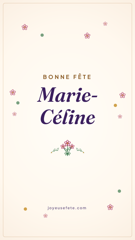 Image « Bonne fête Marie-Céline » au format story