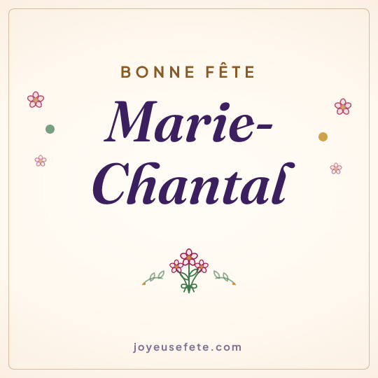 Image carrée « Bonne fête Marie-Chantal » pour WhatsApp