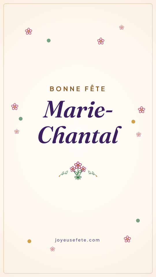 Image « Bonne fête Marie-Chantal » au format story