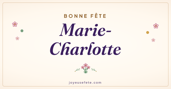 Image « Bonne fête Marie-Charlotte » au format large