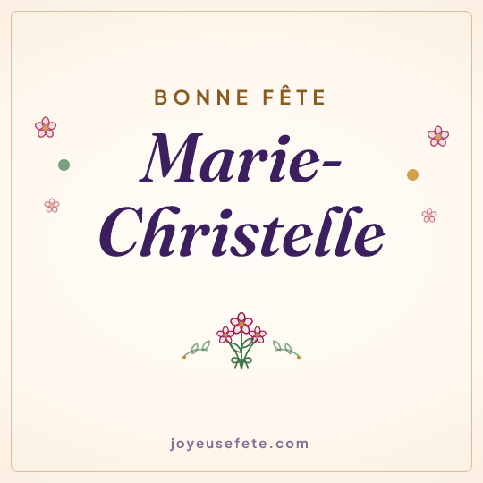 Image carrée « Bonne fête Marie-Christelle » pour WhatsApp