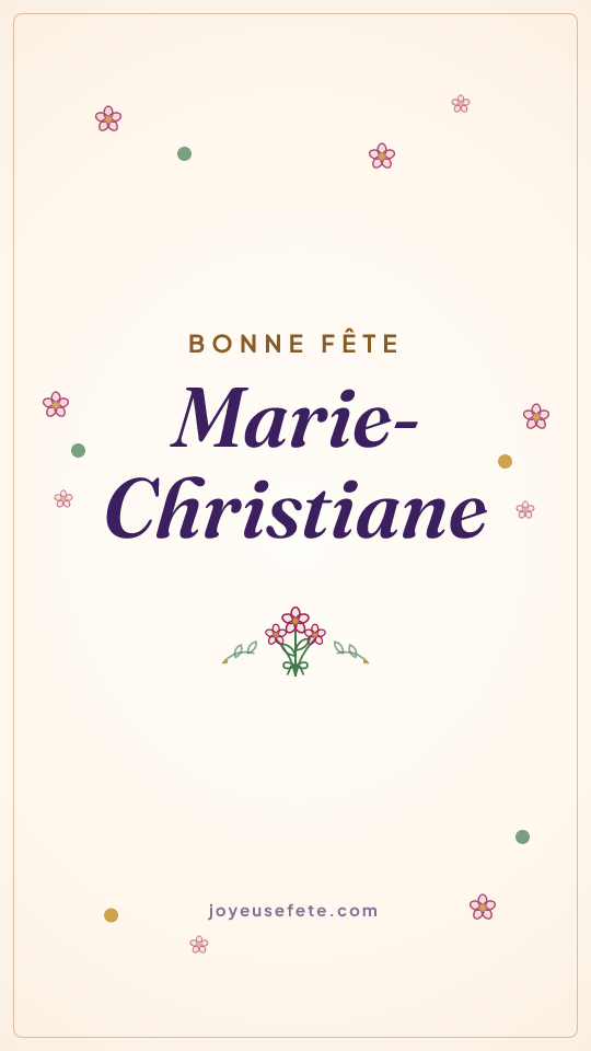 Image « Bonne fête Marie-Christiane » au format story