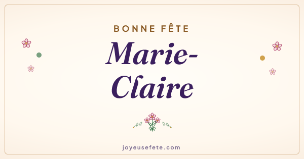 Image « Bonne fête Marie-Claire » au format large