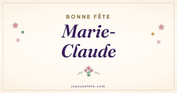 Image « Bonne fête Marie-Claude » au format large
