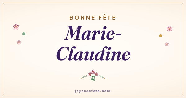 Image « Bonne fête Marie-Claudine » au format large