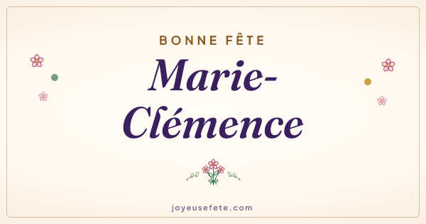 Image « Bonne fête Marie-Clémence » au format large