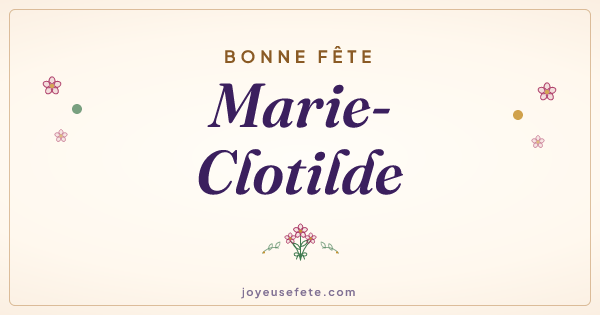 Image « Bonne fête Marie-Clotilde » au format large