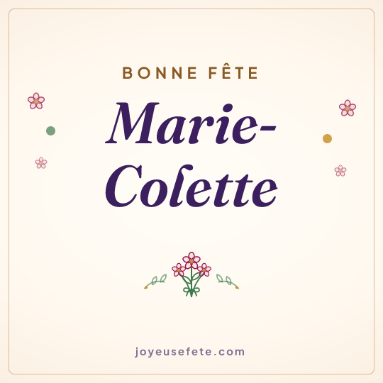 Image carrée « Bonne fête Marie-Colette » pour WhatsApp
