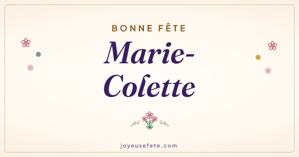 Image « Bonne fête Marie-Colette » au format large