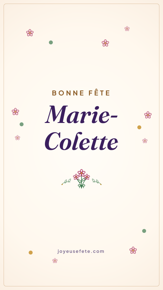 Image « Bonne fête Marie-Colette » au format story