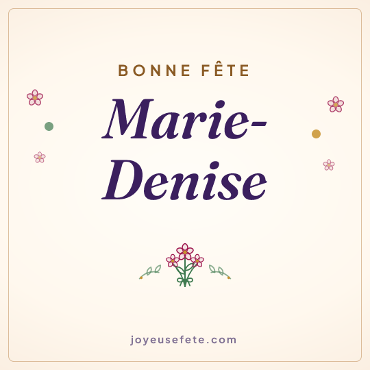 Image carrée « Bonne fête Marie-Denise » pour WhatsApp