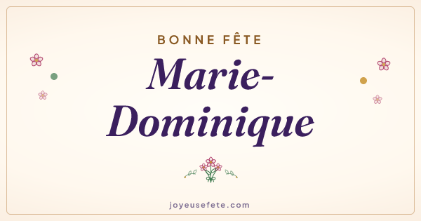 Image « Bonne fête Marie-Dominique » au format large