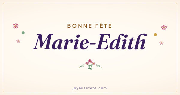 Image « Bonne fête Marie-Edith » au format large