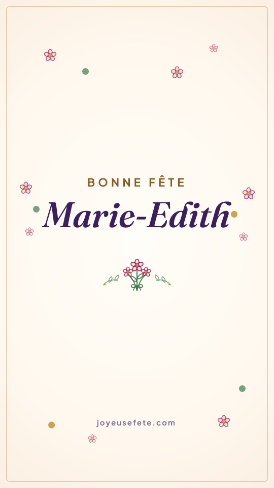 Image « Bonne fête Marie-Edith » au format story