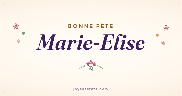 Image « Bonne fête Marie-Elise » au format large