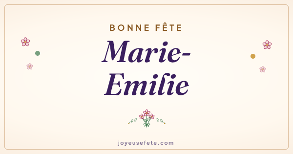 Image « Bonne fête Marie-Emilie » au format large
