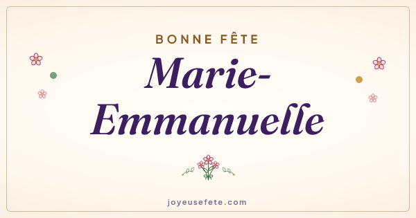 Image « Bonne fête Marie-Emmanuelle » au format large