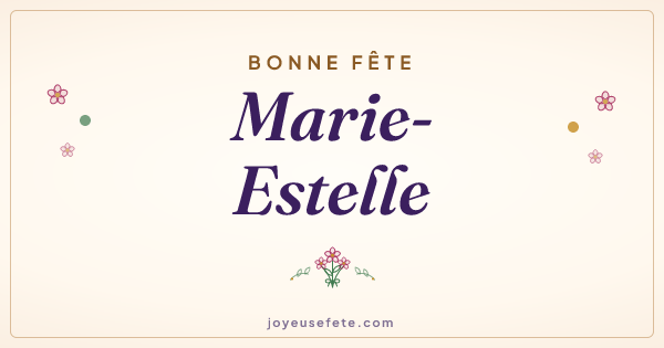Image « Bonne fête Marie-Estelle » au format large