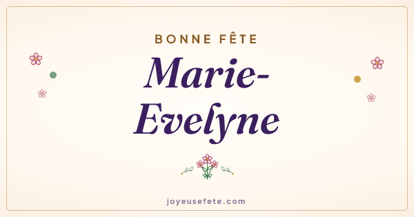 Image « Bonne fête Marie-Evelyne » au format large