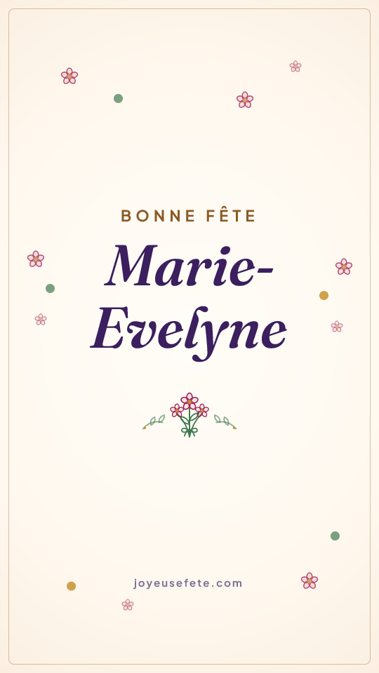 Image « Bonne fête Marie-Evelyne » au format story