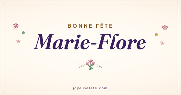 Image « Bonne fête Marie-Flore » au format large