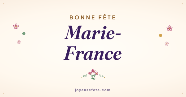 Image « Bonne fête Marie-France » au format large