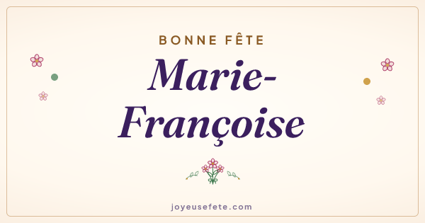 Image « Bonne fête Marie-Françoise » au format large
