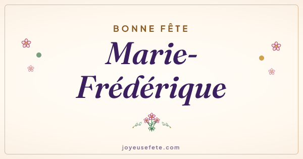 Image « Bonne fête Marie-Frédérique » au format large