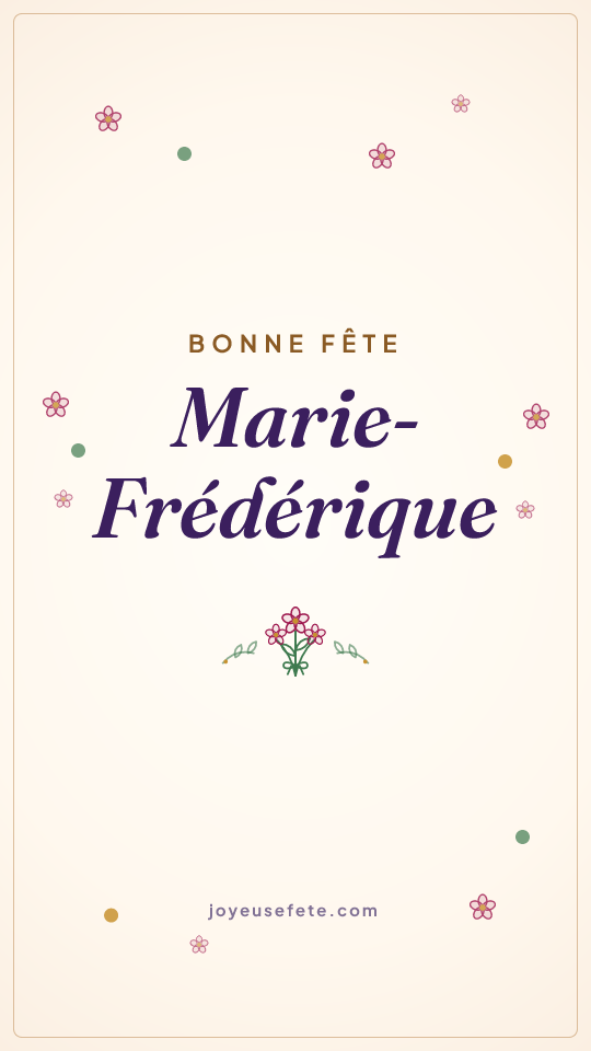 Image « Bonne fête Marie-Frédérique » au format story