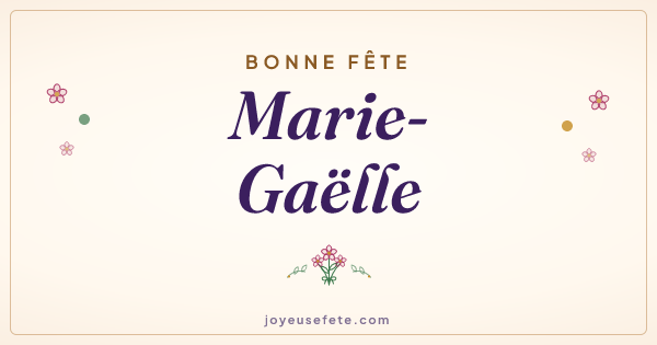 Image « Bonne fête Marie-Gaëlle » au format large