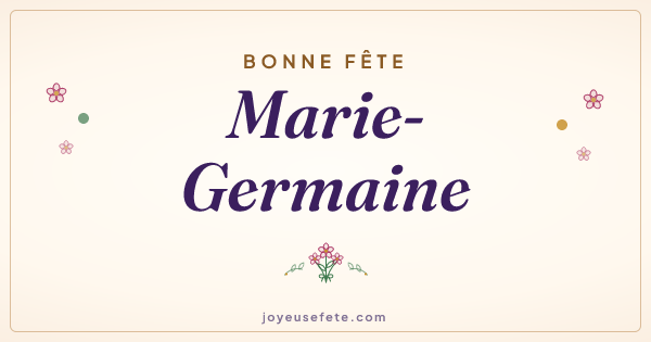 Image « Bonne fête Marie-Germaine » au format large