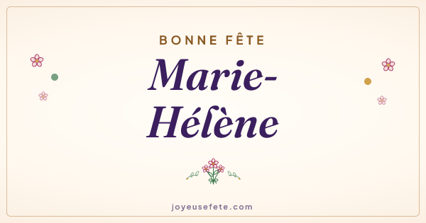 Image « Bonne fête Marie-Hélène » au format large