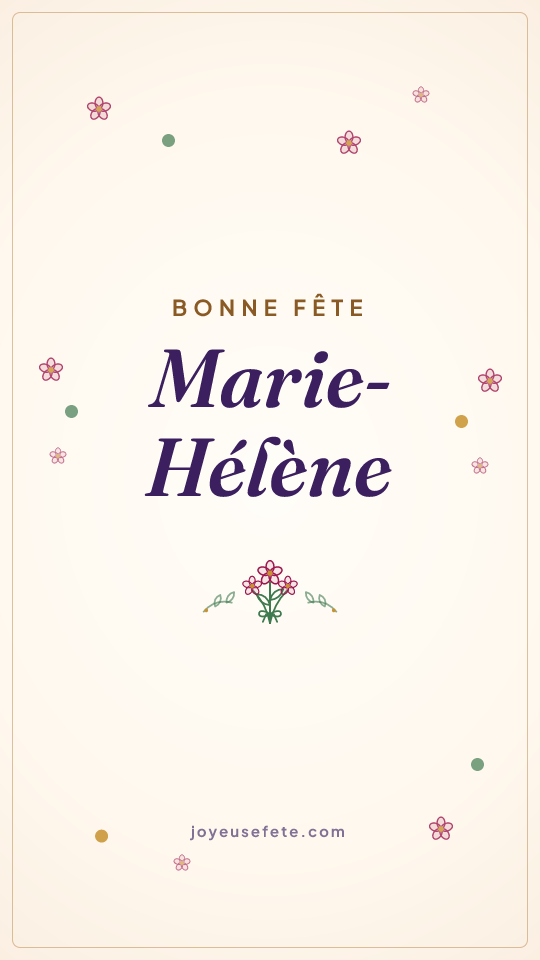 Image « Bonne fête Marie-Hélène » au format story