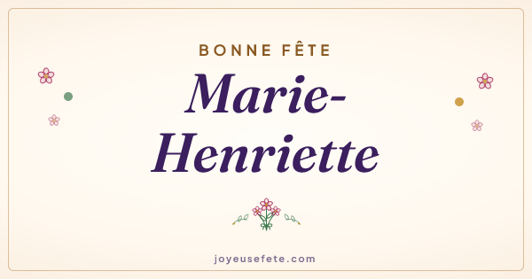 Image « Bonne fête Marie-Henriette » au format large