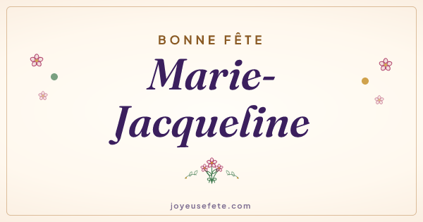 Image « Bonne fête Marie-Jacqueline » au format large