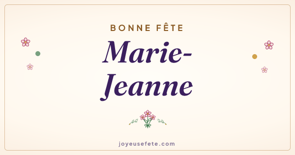 Image « Bonne fête Marie-Jeanne » au format large