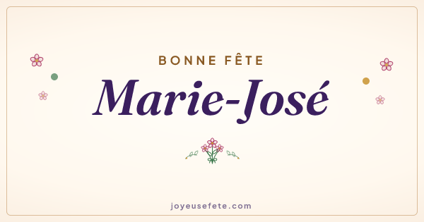 Image « Bonne fête Marie-José » au format large